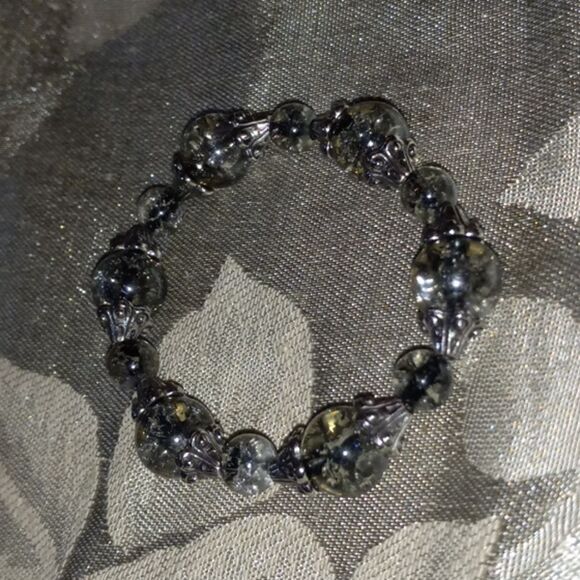 Glass marble handmade bracelet - Picture 3 of 4